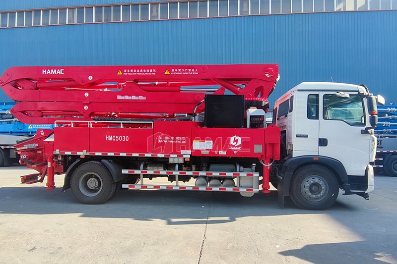 30m truk pompa beton lengan boom ke Peru
