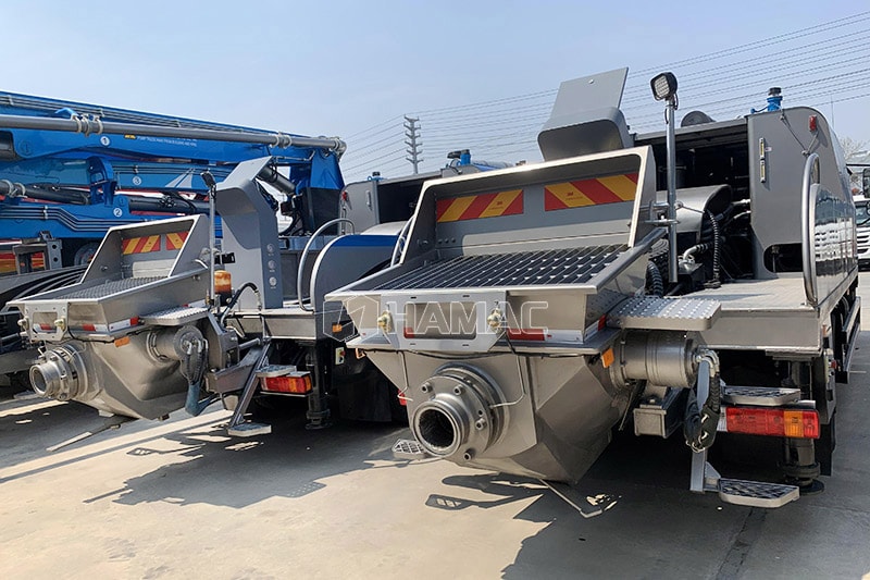 Pompa Beton Jalur Silinder Beton yang Lebih Besar,Teknologi Penyalaan Otomatis Tekanan Tinggi dan Rendah,Sambungan Selang Hidrolik