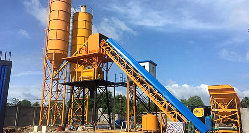 Pabrik Batching Beton Tipe Sabuk Konveyor