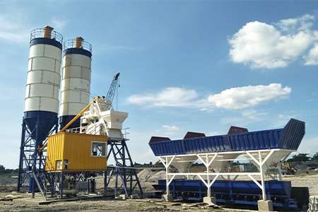 Pabrik Batching Beton Tipe Skip Hoist