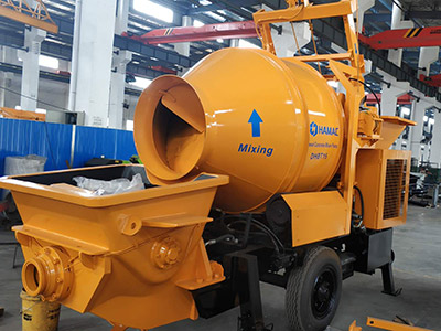 <b>Mixer Beton DHBT15 dengan Pompa dan Mesin Penimbangan Dikirim ke Amerika Selatan</b>