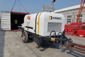 Pompa Beton DHBT40 dan Mixer Self-loading di Peru