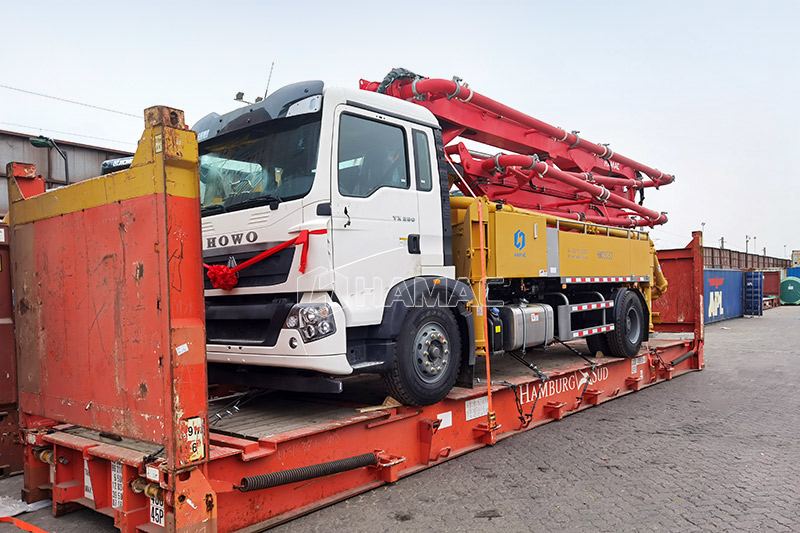 Pompa Boom Beton Terpasang Truk 30 Meter Dikirim ke Filipina