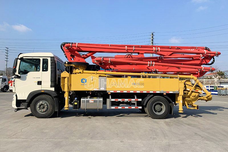 Apa itu pompa beton boom yang dipasang di truk?